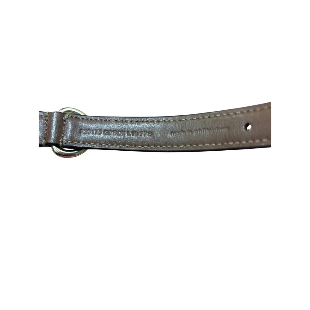 Vintage Coach Signature C Monogram Dog Collar Khaki Saddle Leather F26175 Small